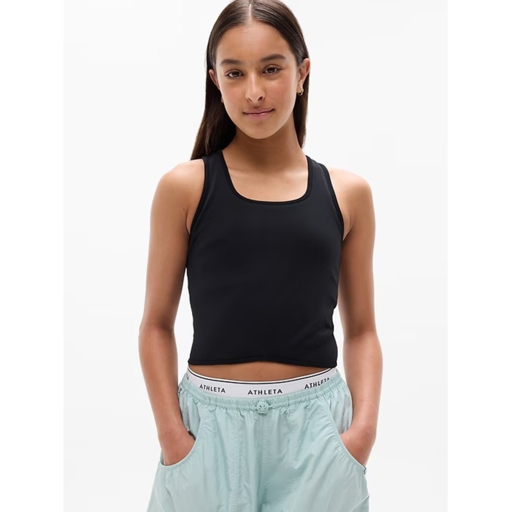 Athleta Girl NWT Rise Above Real Soft Tank in Black Size XL/14